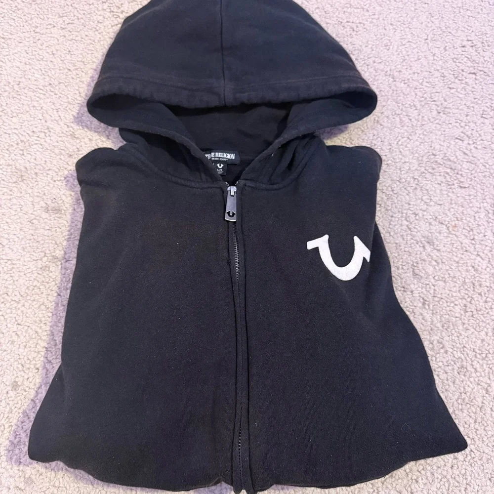 True Religion Buddha Guitar World Tour Zip Hoodie Black Size Large